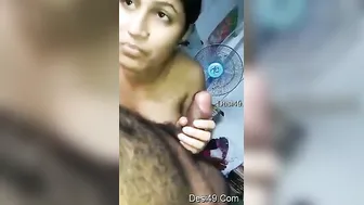 Desi Babe Giving Sloppy Blowjob Before Getting Her Mouth Filled