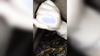 Newly Wed Bride Stroking His Hard Dick With Both Soft Hands