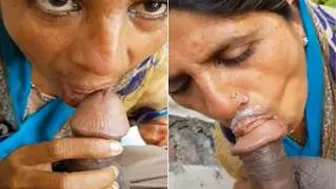 Married Bhabhi Sucking Him Off Behind The Market Stalls Secretly