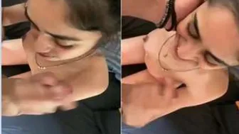Cute Nri GF Giving Sloppy Blowjob To Her Boyfriend
