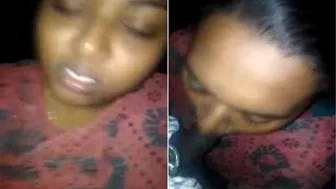 Village Girl On Her Knees Giving Her Boyfriend A Wet Blowjob