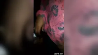 Village Girl On Her Knees Giving Her Boyfriend A Wet Blowjob