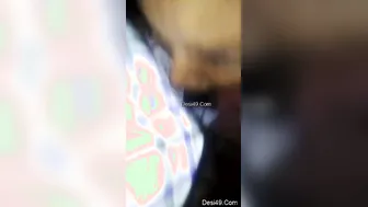 Village Girl On Her Knees Giving Her Boyfriend A Wet Blowjob