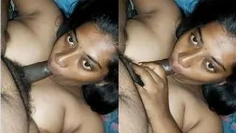 Bhabhi On Her Knees Sucking Hubby Dick Till He Cums In Mouth