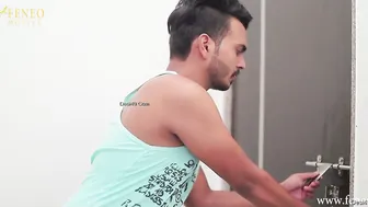 Sneaky Couple Fucking Behind Closed Doors Risky Homemade Action