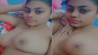 Desi GF Showing Off Her Perfect Tits Just For Me