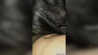 GF On Her Knees Sucking Her Man Off Until He Cums