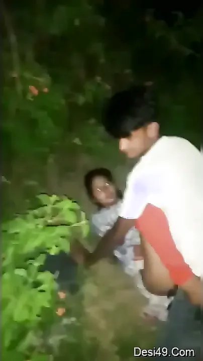 Lovers Sneaking Outside To Fuck Against The Wall In Private