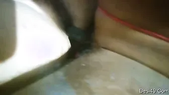 Shaving Her Pussy Smooth Before Village Boyfriend Fucks Her Raw