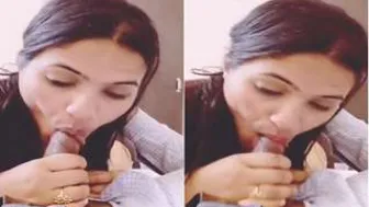 Desi GF On Her Knees Sucking His Dick Like A Good Slut
