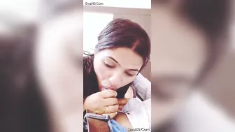 Desi GF On Her Knees Sucking His Dick Like A Good Slut