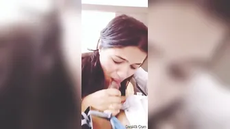 Desi GF On Her Knees Sucking His Dick Like A Good Slut