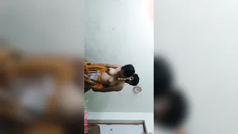 Telugu Wife Moaning Loud Getting Fucked Standing Against The Wall