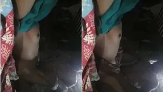 Village Couple Sneaking Around Fucking Hard Under Moonlight