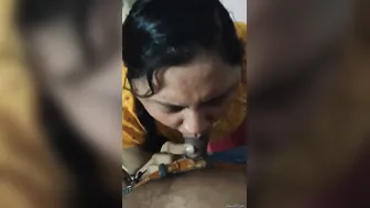 Desi Wife Giving Me Sloppy Blowjob Before Riding Me Hard