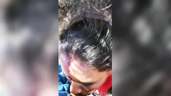 Village Slut Sucking Random Guy In The Fields For Some Quick Cash