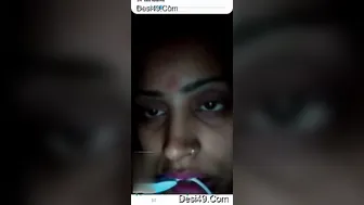 Naughty Bhabhi Stripping And Teasing Him On Video Call