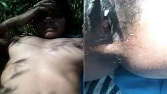 Village Girl Getting Fucked Outdoors Behind The Fields