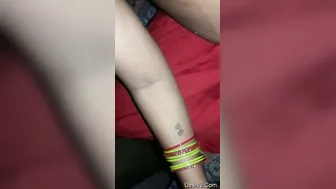 Village Wife Stroking His Cock While He Plays With Her Big Boobs