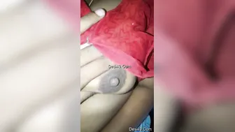 Married Woman Squeezing Her Heavy Tits Moaning For More Attention