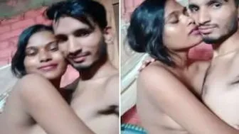 Amateur Couple Trying Standing Position Against Wall Late At Night