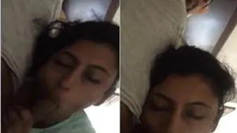 Nri Wife Sucking Her Man's Dick Like She's Been Starving For