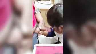 Office Girl Sucking Boss Dick For Promotion In Private Cabin