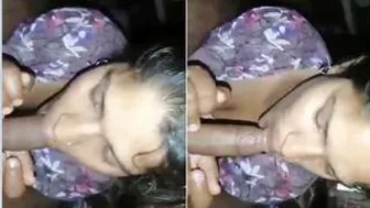 Bhabhi Giving Deep Throat Blowjob While Husband Away Working