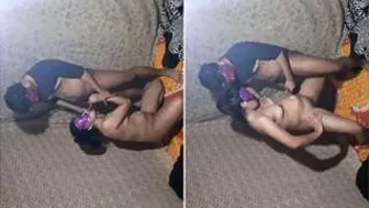 Horny Desi Couple Standing Fuck After Romantic Late Night Talk