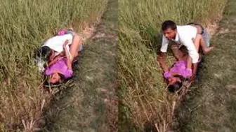 Village Lovers Caught Fucking Outdoors In The Fields This Evening
