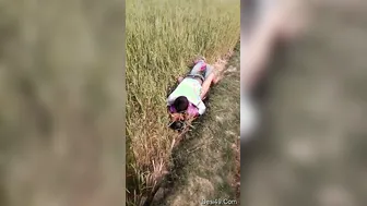 Village Lovers Caught Fucking Outdoors In The Fields This Evening