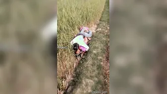 Village Lovers Caught Fucking Outdoors In The Fields This Evening