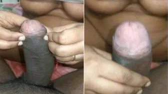 Bhabhi Stroking And Teasing Her Man Until He Explodes For Her