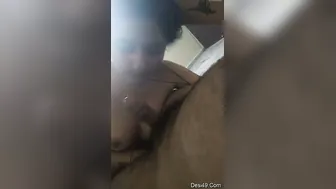 GF Giving Sloppy Head To Her Man Before They Fuck Tonight