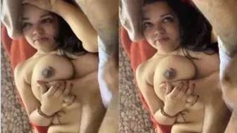 Busty Desi Babe Giving Incredible Head To Her Lucky BF