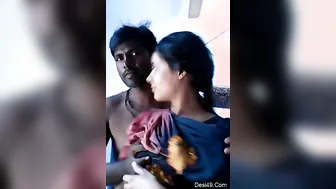 Village Lovers Making Out Before She Sucks His Hard Throbbing Dick