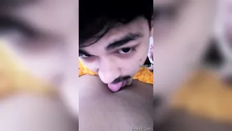Hubby Worshipping His Wife By Licking Her Tits And Eating Pussy