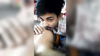 Hubby Worshipping His Wife By Licking Her Tits And Eating Pussy