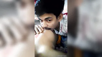 Hubby Worshipping His Wife By Licking Her Tits And Eating Pussy