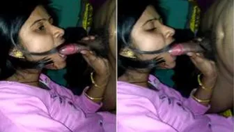 Married Wife Giving Hubby A Sloppy Blowjob Before Bedtime