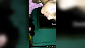 Married Wife Giving Hubby A Sloppy Blowjob Before Bedtime