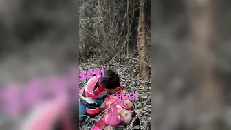 Village Randi Getting Banged Outdoors By Young Guy Behind House