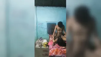 Village Desi Couple Having Raw Sex In Their Small Bedroom
