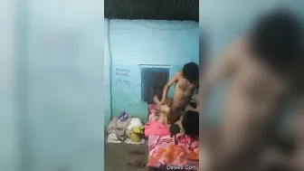 Village Desi Couple Having Raw Sex In Their Small Bedroom