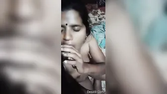 Horny Desi Wife Giving Passionate Blowjob To Her Husband