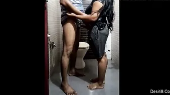 Horny Couple Making Out And Fucking In Bathroom Together