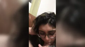 Hot Bhabhi On Her Knees Giving Wet Messy Blowjob To Lover