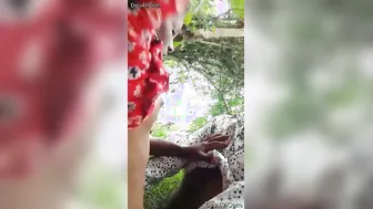 Fucking My GF Outdoors In The Village Behind The Farm