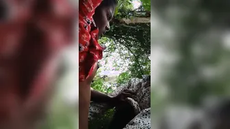 Fucking My GF Outdoors In The Village Behind The Farm