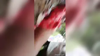 Fucking My GF Outdoors In The Village Behind The Farm